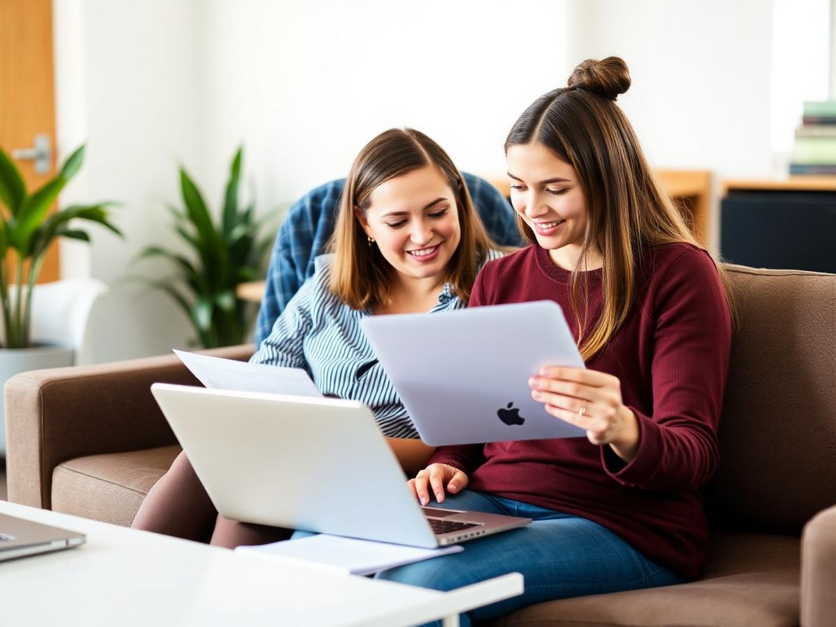A support coordinator going through an NDIS plan with a participant